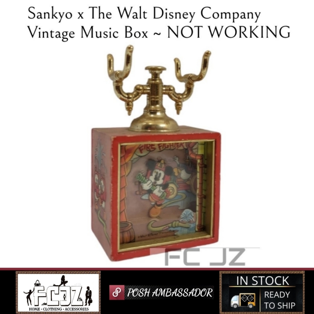 Sankyo x The Walt Disney Company Vintage Music Box ~ NOT WORKING ~ For Parts